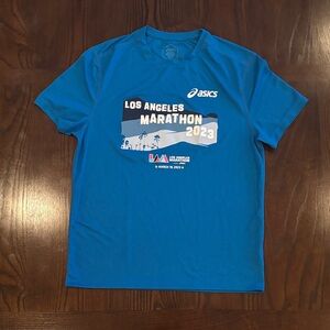 Asics Blue Men's Los Angeles 2023 Marathon Tee
